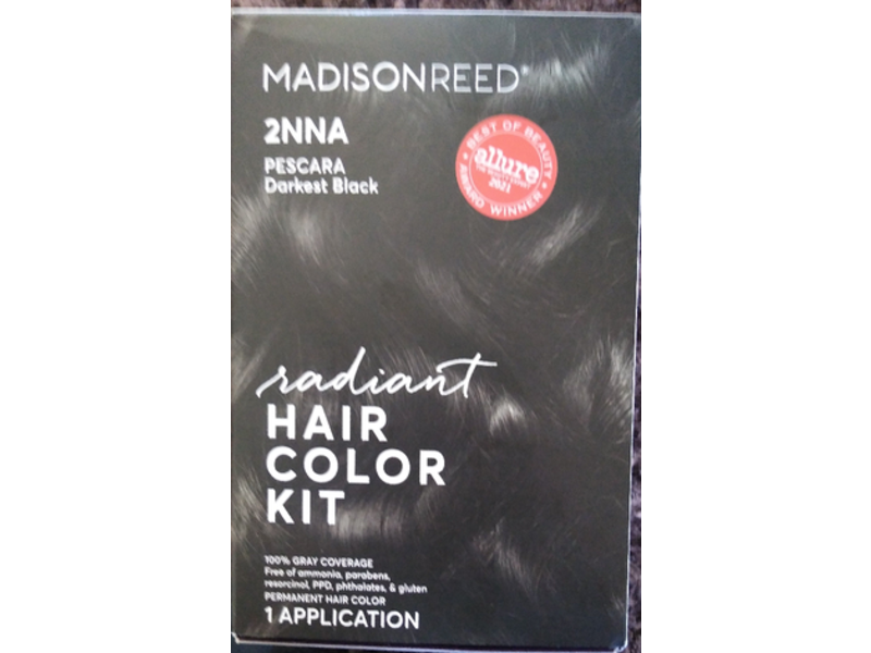 Madison Reed Radiant Hair Color Kit, Permanent Hair Color, 2Nna Pescara Darkest Black