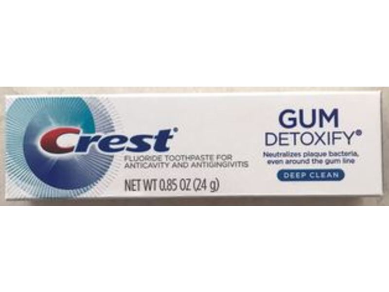 Crest Gum Detoxify Fluoride Toothpaste, Deep Clean, 0.85 oz/24 g