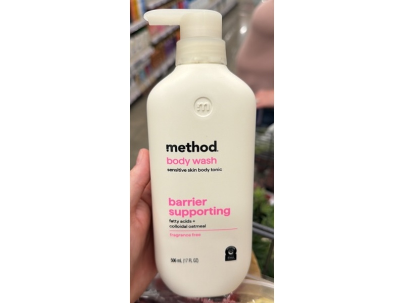 Method Barrier Supporting Body Wash, Fatty Acids + Colloidal Oatmeal Fragrance Free, 17 fl oz/506 mL
