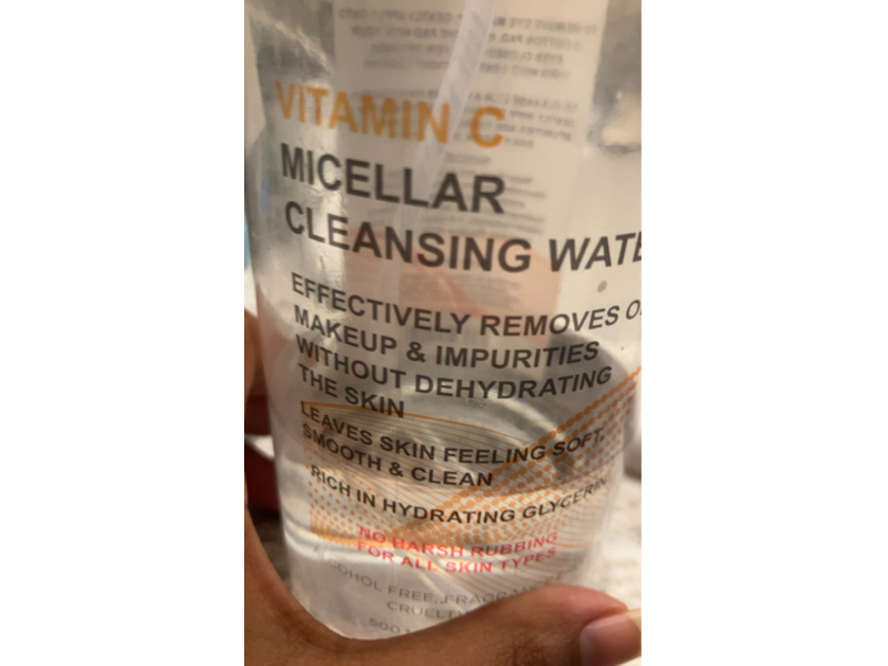 La Soie Clinical Skincare Micellar Cleansing Water, Vitamin C, 16.9 fl oz/500 mL