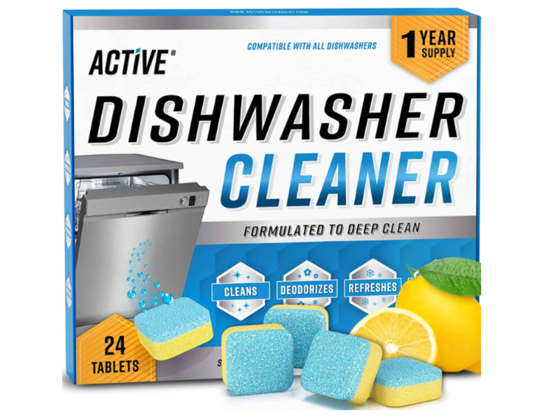 Active Dishwasher Cleaner Tablets, 24 Count