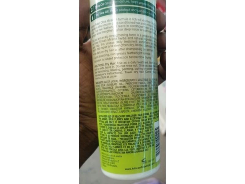 African Pride Olive Miracle Leave-In Conditioner, 12 fl oz/355 mL, 2 Count