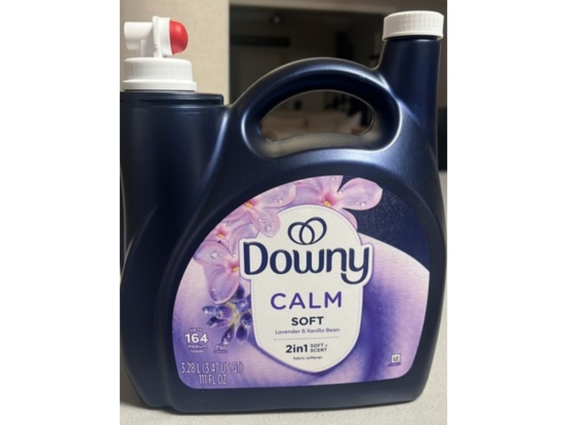 Downy Calm 2in1 Soft + Scent Fabric Softener, Lavender & Vanilla Bean, 164 Loads, 111 fl oz/3.28 L