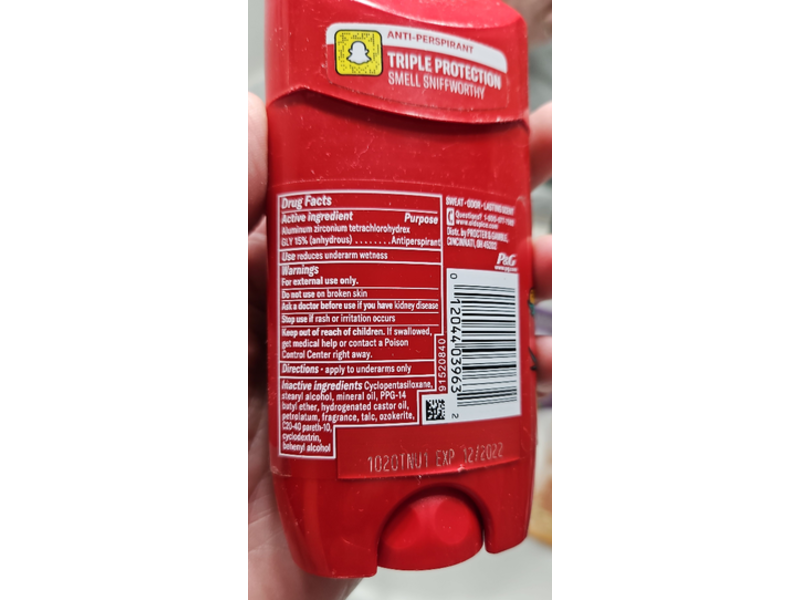 Old Spice Antiperspirant Deodorant, Bearglove, 2.6 oz/73 g, Pack Of 2