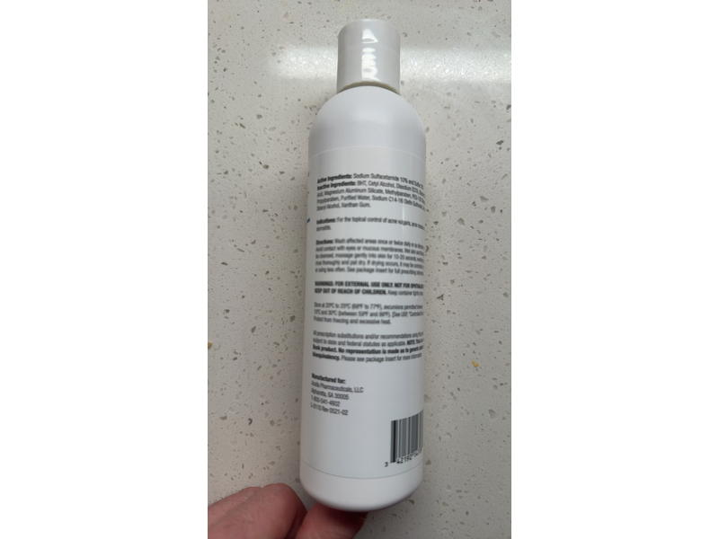 Sodium Sulfacetamide 10% Sulphur 2% Cleanser, 8 oz/227 g, Acella (Rx)