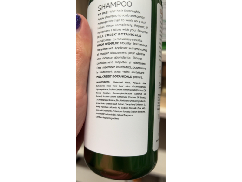 Mill Creek Botanical Dandruff Shampoo, 14 fl oz/414 mL
