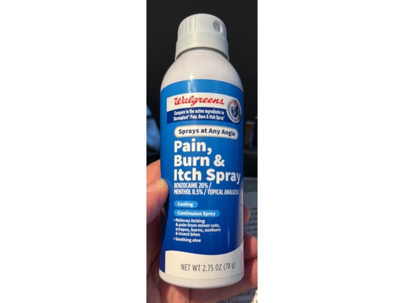 Walgreens Pain, Burn & Itch Spray, 2.75 oz/78 g