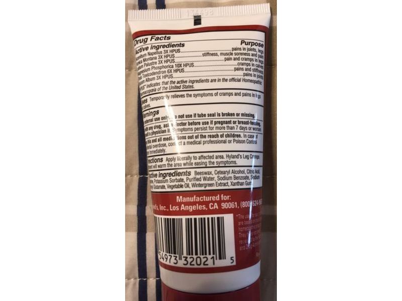 Hyland's Leg Cramps Ointment, 2.5 oz/70.9 g