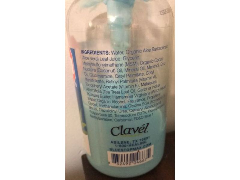 Blue Stop Max Massage Gel Body Aches, Aloe Vera, 10 fl oz/296 mL