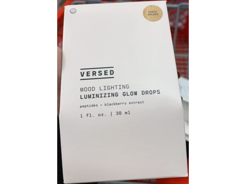 Versed Mood Lighting Luminizing Glow Drops, Peptides + Blackberry Extract, 1 fl oz/30 mL