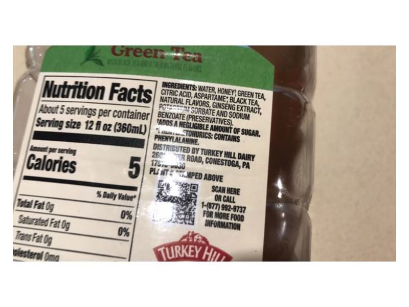 Turkey Hill Dairy Diet Green Tea with Ginseng & Honey