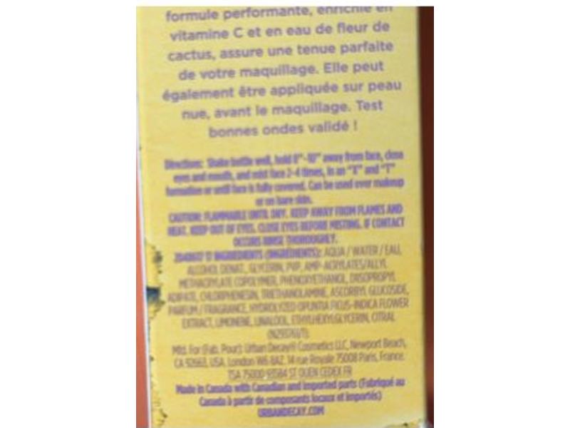 Urban Decay Makeup Setting Spray, All Nighter, 4 fl oz/118 mL