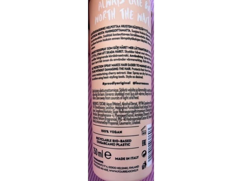 Four Reasons The Original Heat Styler, Spicy Vanilla Scent, 8.45 fl oz/250 mL