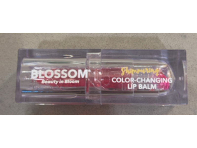 Blossom Shimmering Color-Changing Lip Balm, Electric Pink, 0.1 oz/3 g