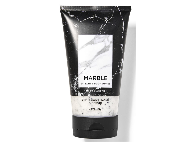 Bath & Body Works Men's 2-In-1 Body Wash & Scrub, Marble, 6.2 fl oz/175 g
