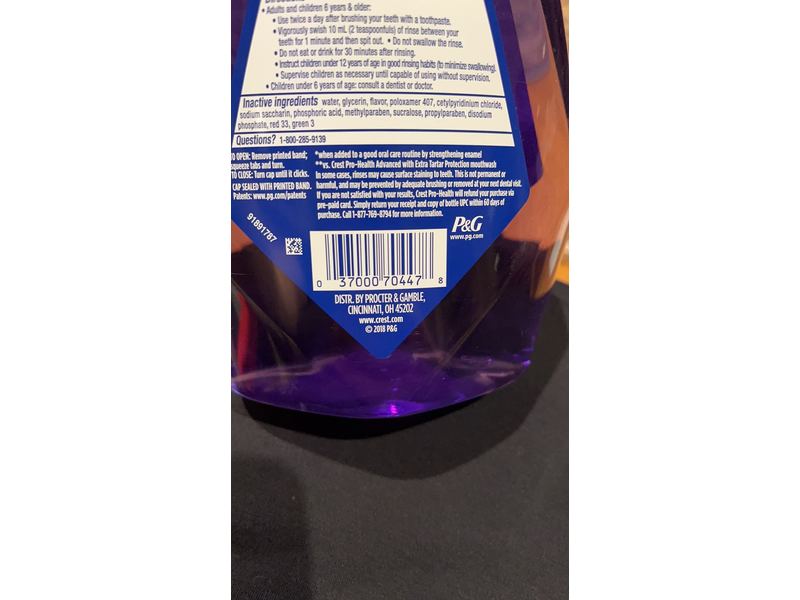 Crest Pro-Health Advanced with Extra Deep Clean Mouthwash, Clean Mint, 33.8 Fluid Ounce, 3 pack