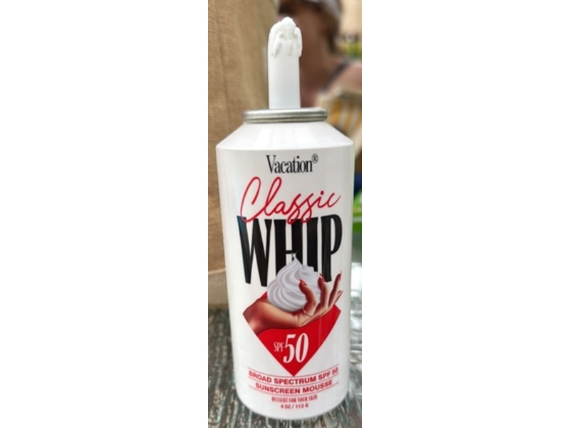 Vacation Classic Whip Sunscreen Mousse, SPF 50, 4 oz/113 g