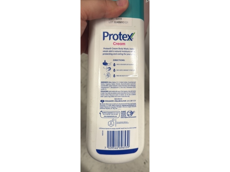 Protex Cream Body Wash, 20 fl oz/591 mL