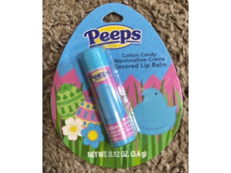 Peeps Flavored Lip Balm, Cotton Candy Marshmallow Creme, 0.12 oz/3.4 g