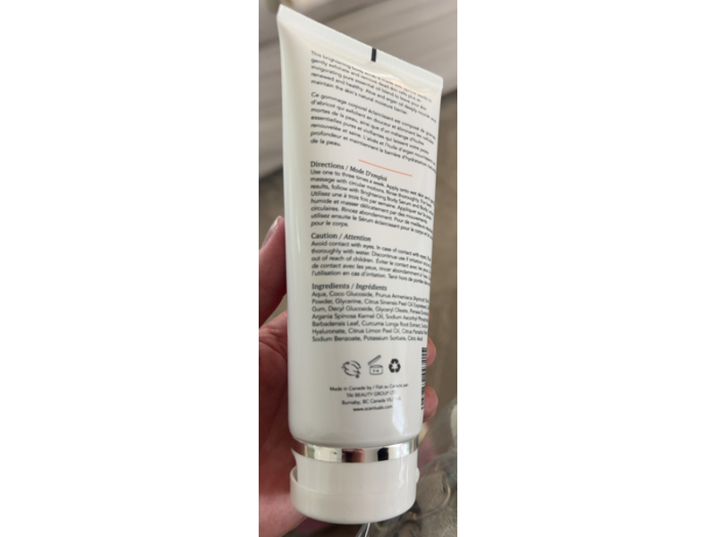 Scentuals Brightening Body Scrub, Vitamin C & Hyaluronic Acid, 6.76 fl oz/200 mL