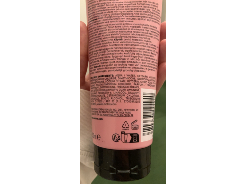 Matrix Insta Cure Instant Revival Liquid Hair Mask, 8.4 fl oz/250 mL