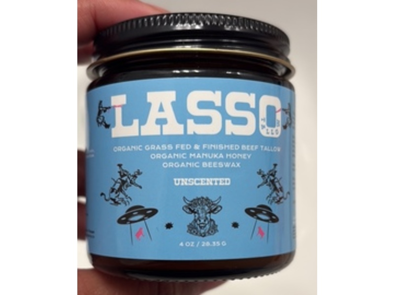 Lasso Face Moisturizer, Organic Tallow & Manuka Honey, Unscented, 4 oz/28.35 g