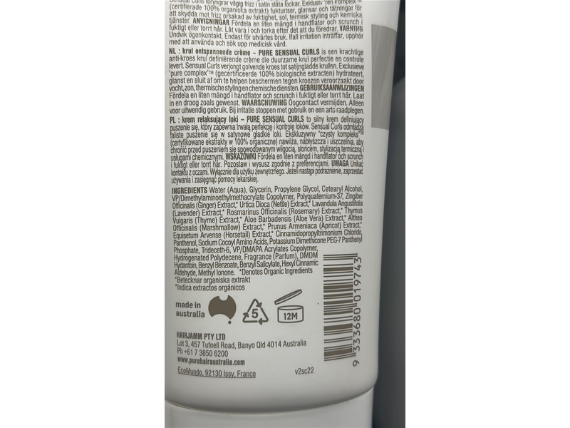 Pure Sensual Curls Relaxing Cream, 150 mL