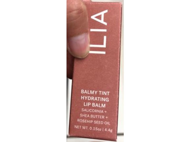 ILIA Balmy Tint Hydrating Lip Balm, Lady, Salicornia + Shea Butter + Rosehip Seed Oil, 0.15 oz/4.4 g