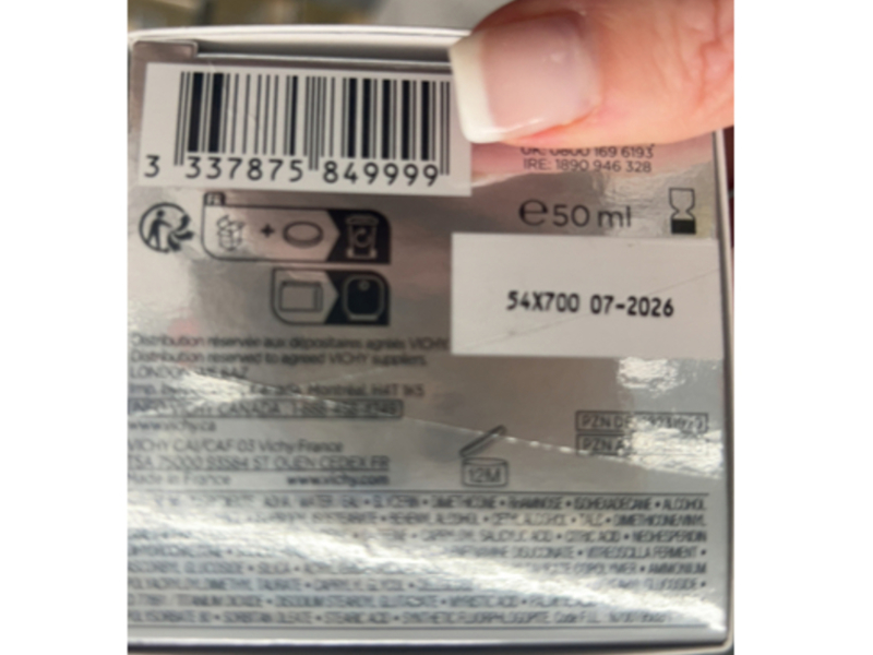 Vichy Liftactiv Ha Anti-Wrinkle Firming Cream, 1.69 fl oz/50 mL