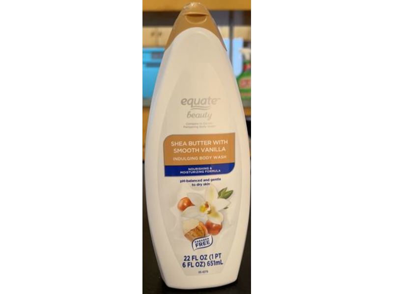 Equate Beauty Body Wash, Shea Butter, Warm Vanilla, 22 fl oz/651 mL