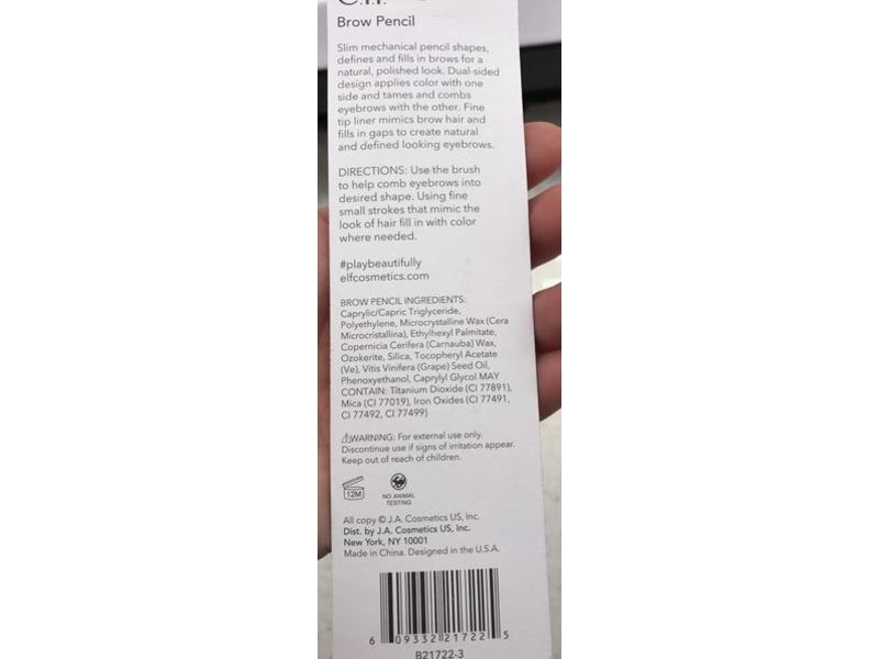 e.l.f. Cosmetics Brow Pencil, Neutral Brown, 0.006 oz/0.18 g