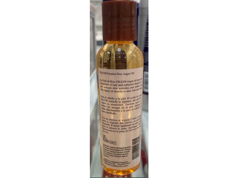 Okay Pure Naturals Argan Oil Smooth Shiny Hair, 4 oz/118 mL