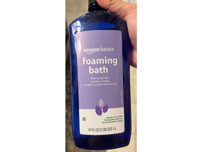 Amazon Basics Foaming Bath, Lavender Scented, 34 fl oz/1 L