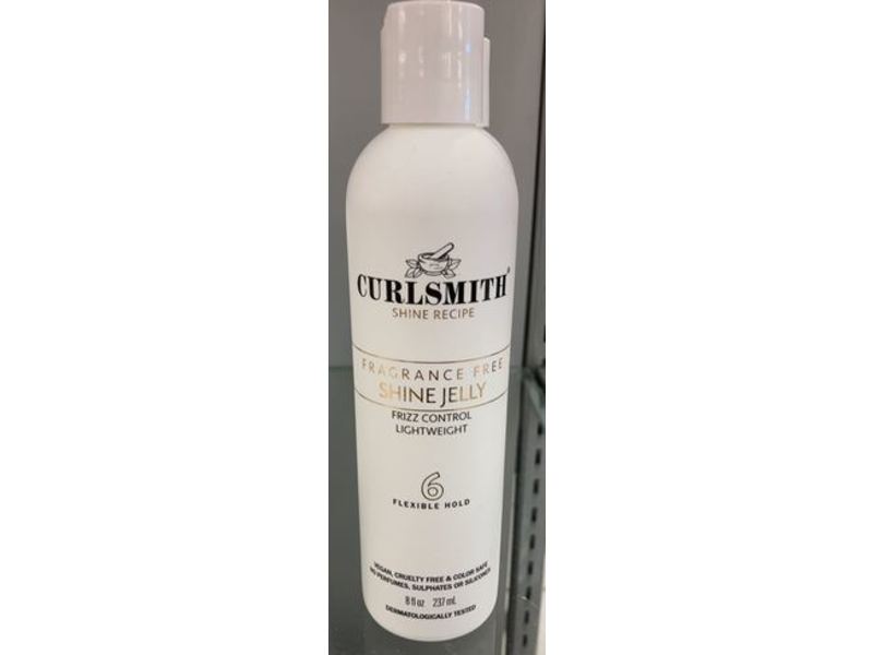 CurlSmith Shine Jelly, Fragrance Free, 6 Flexible Hold, 8 fl oz/237 mL