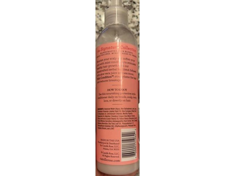 Camille Rose Mint Condition Braid & Scalp Spray, Sea Moss & Aloe Vera, 8 oz /240 ml