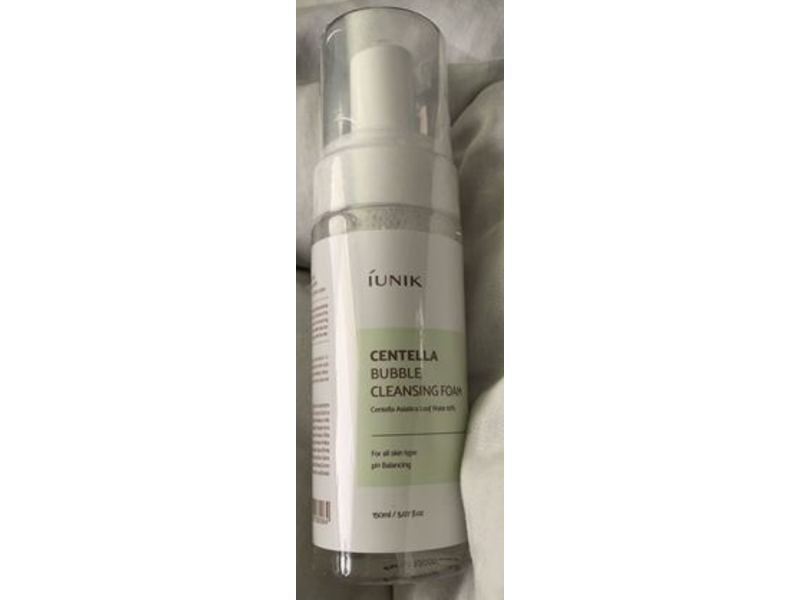 Iunik Centella Bubble Facial Cleansing Foaming, pH Balancing, 5.07 fl oz/150 mL