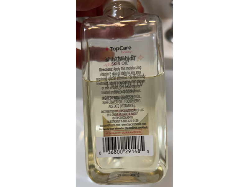 Top Care Vitamin E Skin Oil, 10000 IU, 4.6 fl oz/136 mL