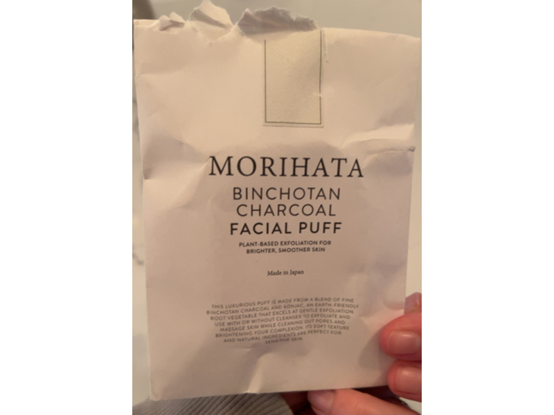 Morihata Binchotan Charcoal Facial Puff