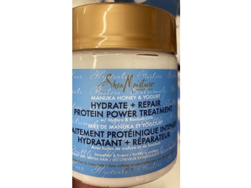 SheaMoisture Hydrate + Repair Protein Power Treatment, Manuka Honey & Yogurt, 227 g