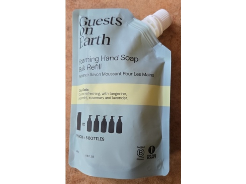 Guests On Earth Foaming Hand Soap Bulk Refill, Citrus Oasis, 8.8 fl oz/260 mL