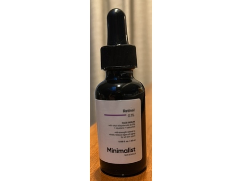 Minimalist Retinal 0.1% Face Serum, 0.68 fl oz/20 mL