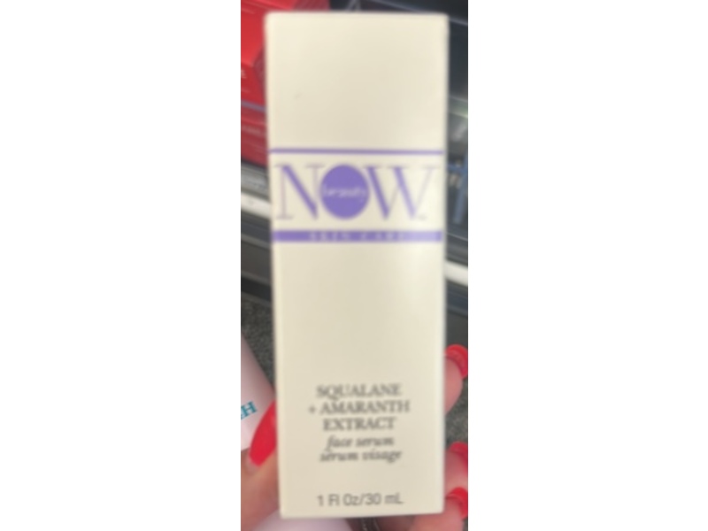 Now Beauty Face Serum, Squalane + Amaranth Extract, 1 fl oz/30 mL