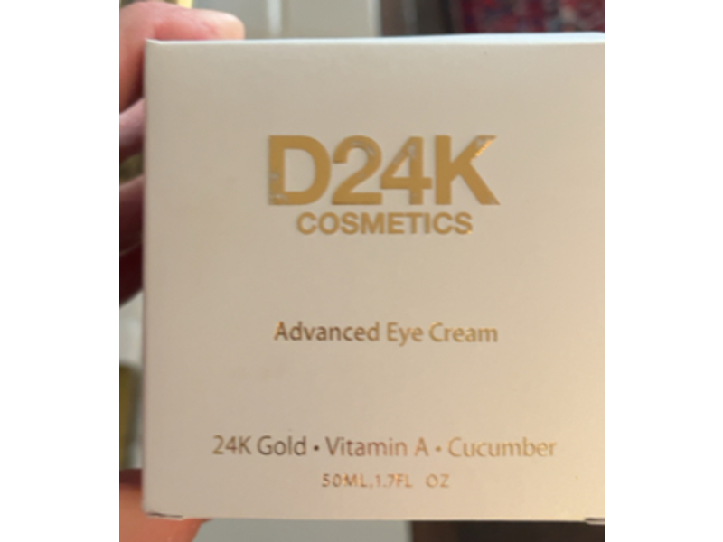 D24K Advanced Eye Cream, 24K Gold, Vitamin A. Cucumber, 1.7 fl oz/50 mL