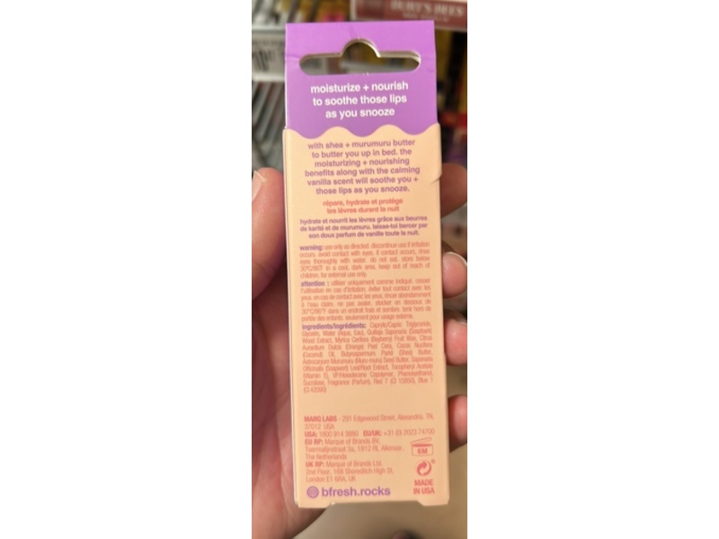 B. Fresh Overnight Lip Serum, Very Vanilla, 0.5 fl oz/15 mL