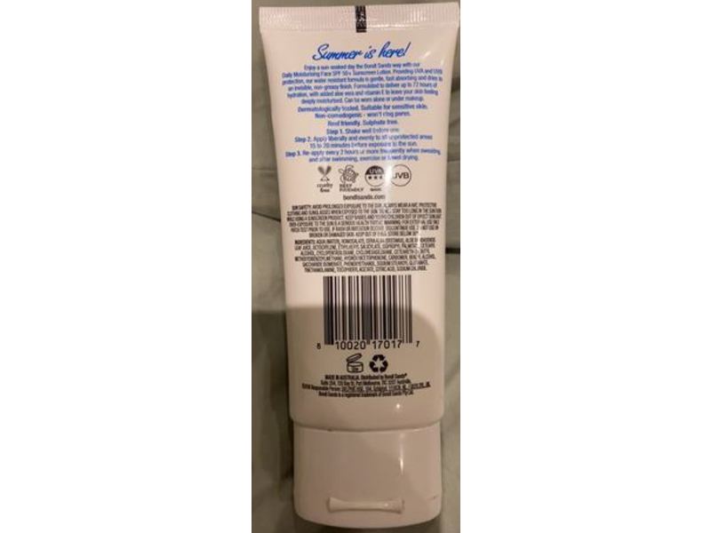 Bondi Sands Daily Moisturizing Face Lotion, SPF 50+, Fragrance Free, 2.53 fl oz/75 mL