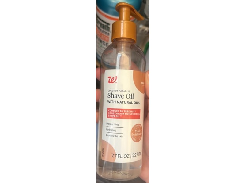 Walgreens Shave Oil, Coconut Paradise, 7.7 fl oz/227 mL