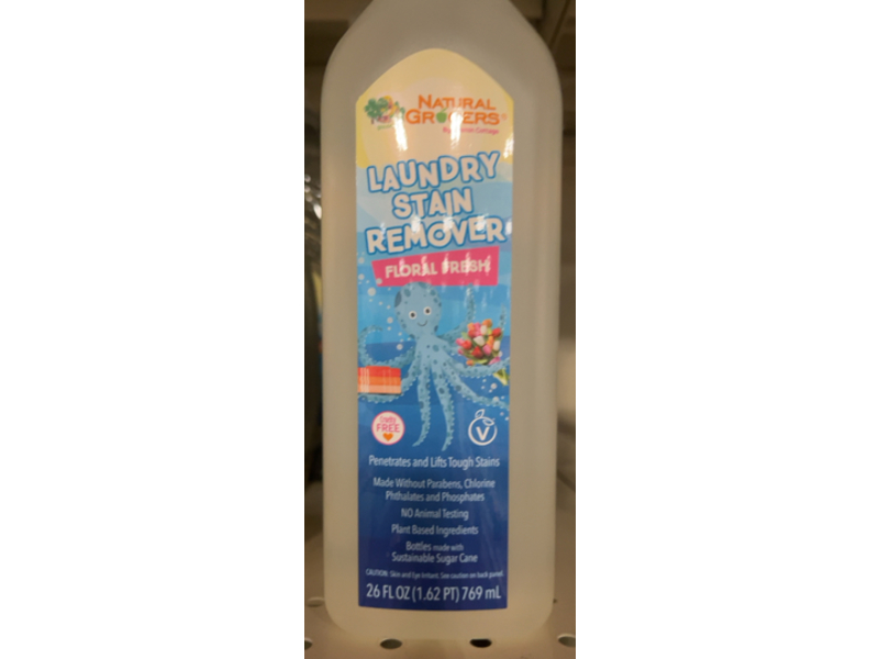 Natural Grocers Laundry Stain Remover, Floral Fresh, 26 fl oz/769 mL
