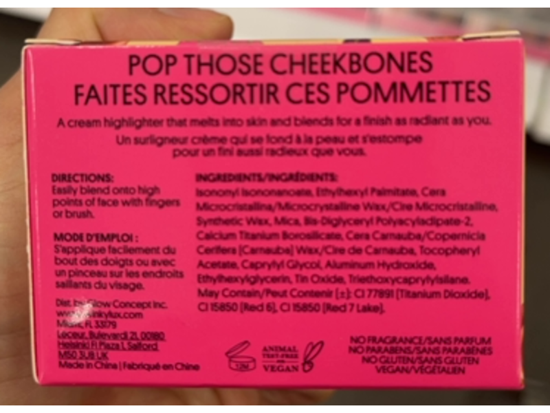 Winky Lux Cheeky Rose Highlighter, Rose, 0.17 oz/4.8 g