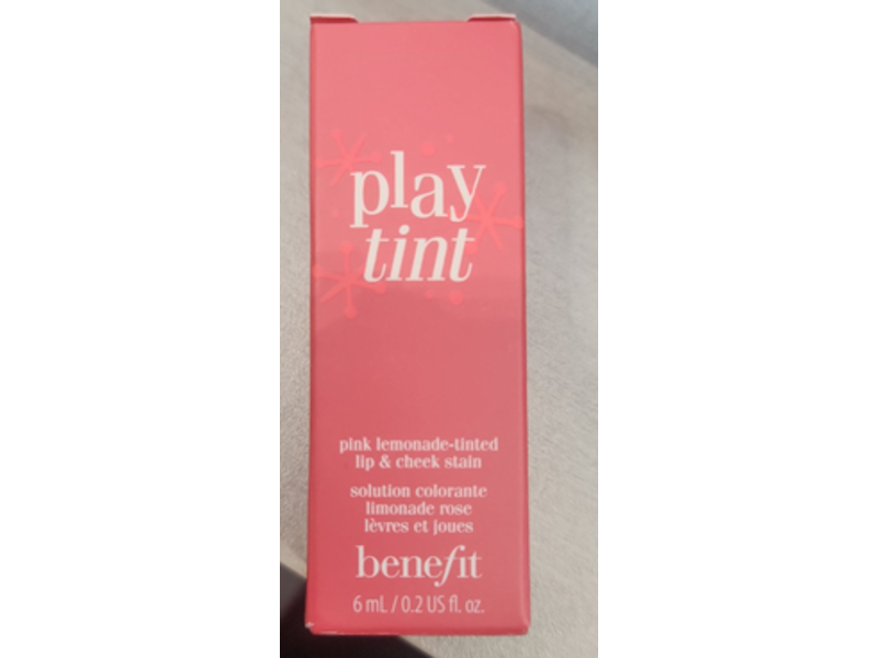 Benefit Play Tint Liquid Lip Blush & Tint, Pink-Lemonade, 0.2 fl oz/6 mL