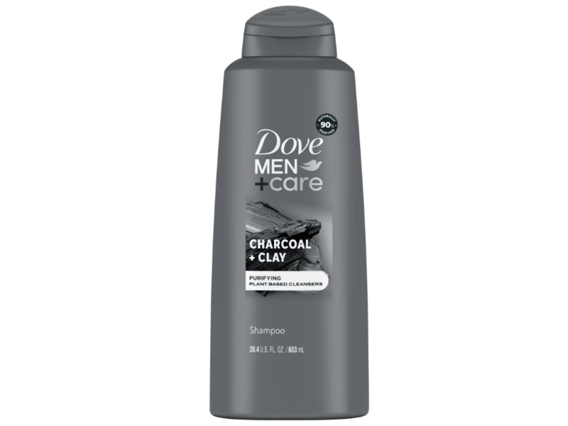 Dove Men+Care Purifying Shampoo, Charcoal + Clay, 20.4 fl oz/603 mL